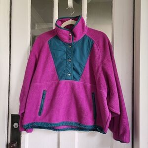 American Eagle T-Snap Fleece Pullover Jacket